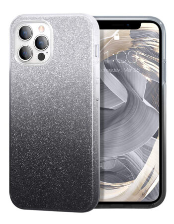 Калъф ENSIDA Fashion Huawei Y6p /сребърен-черен/