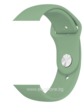 Каишка за Apple Watch 42/44/45/49мм, Simple, силиконова, S/M /зелена/