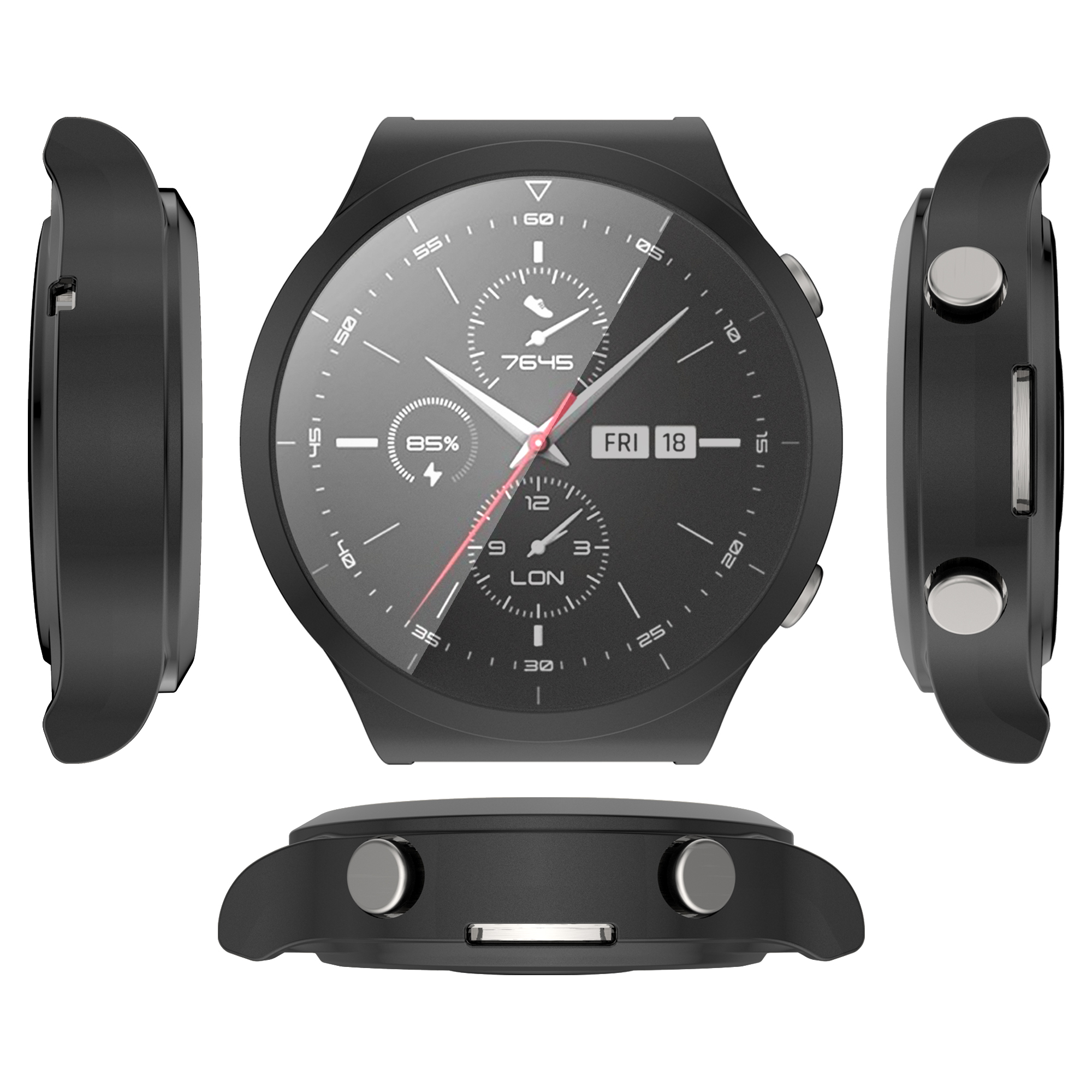 Силиконов протектор за Huawei Watch 3 Pro, 48mm /черен/