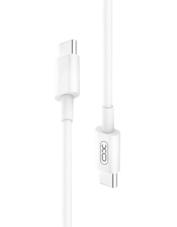 XO Кабел Type-C - Type-C, 1м, 40W, 2A, NB124 /бял/