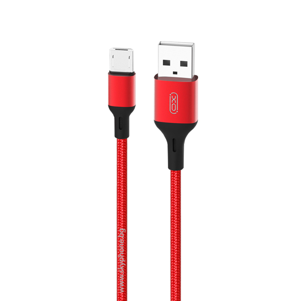 XO Кабел USB-A - Micro USB, 1м, 2A, NB143 /червен/