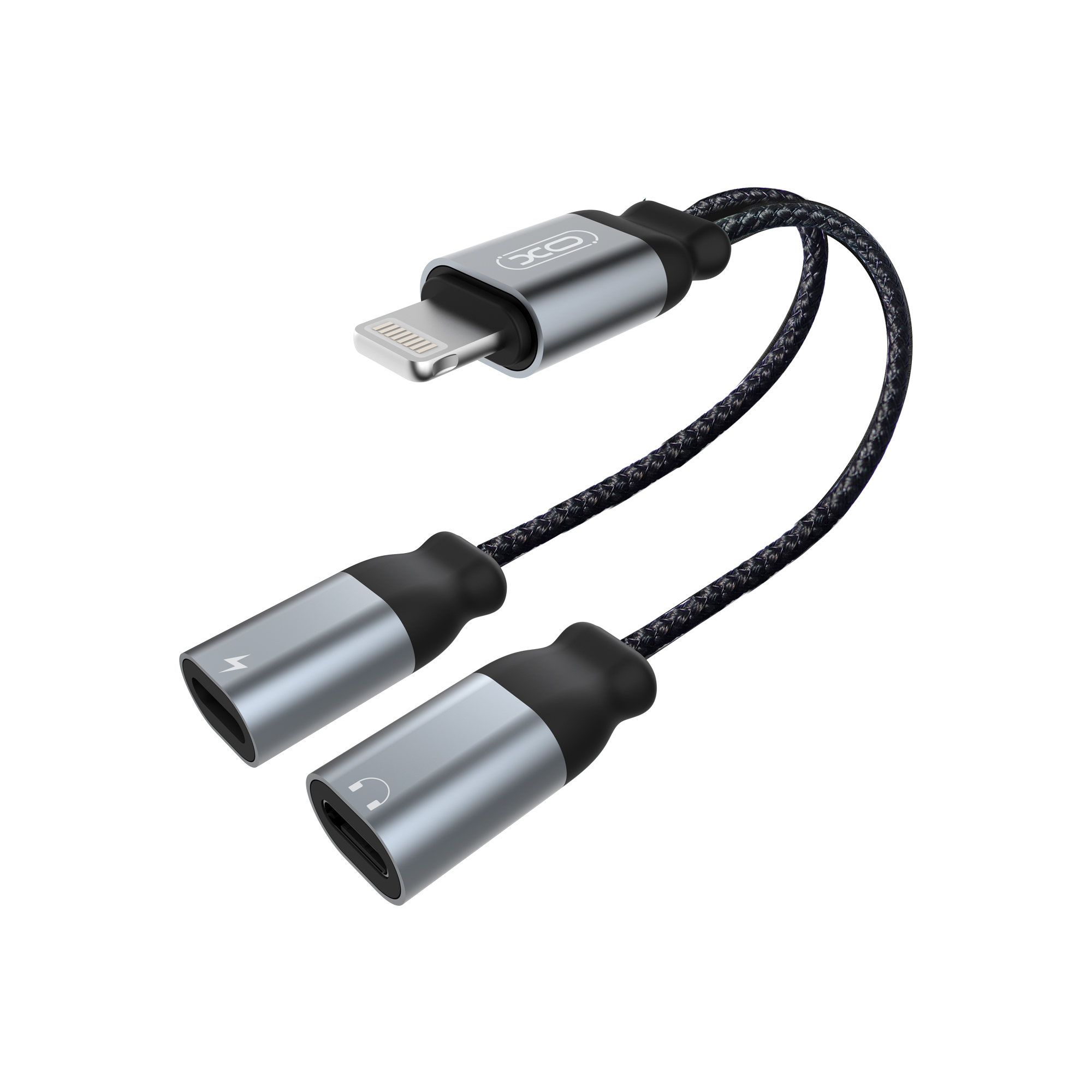 XO Преходник от Lightning към 2 x Lightning /черен/ - NB-R160A