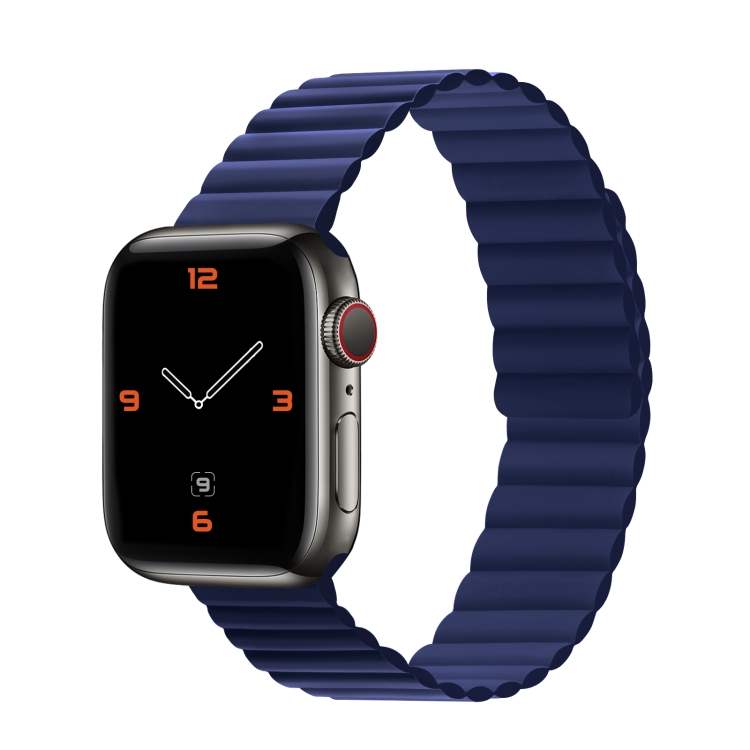 Каишка за Apple Watch 38/40/41мм, Silicon Magnetic /синя/ XO