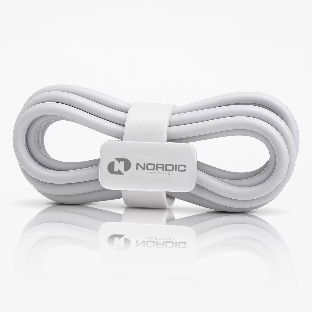 NORDIC Кабел USB-A - Lightning, 2м /бял/ - Image 3