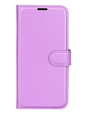 Калъф Leather Wallet Apple iPhone 13 Pro /лилав/