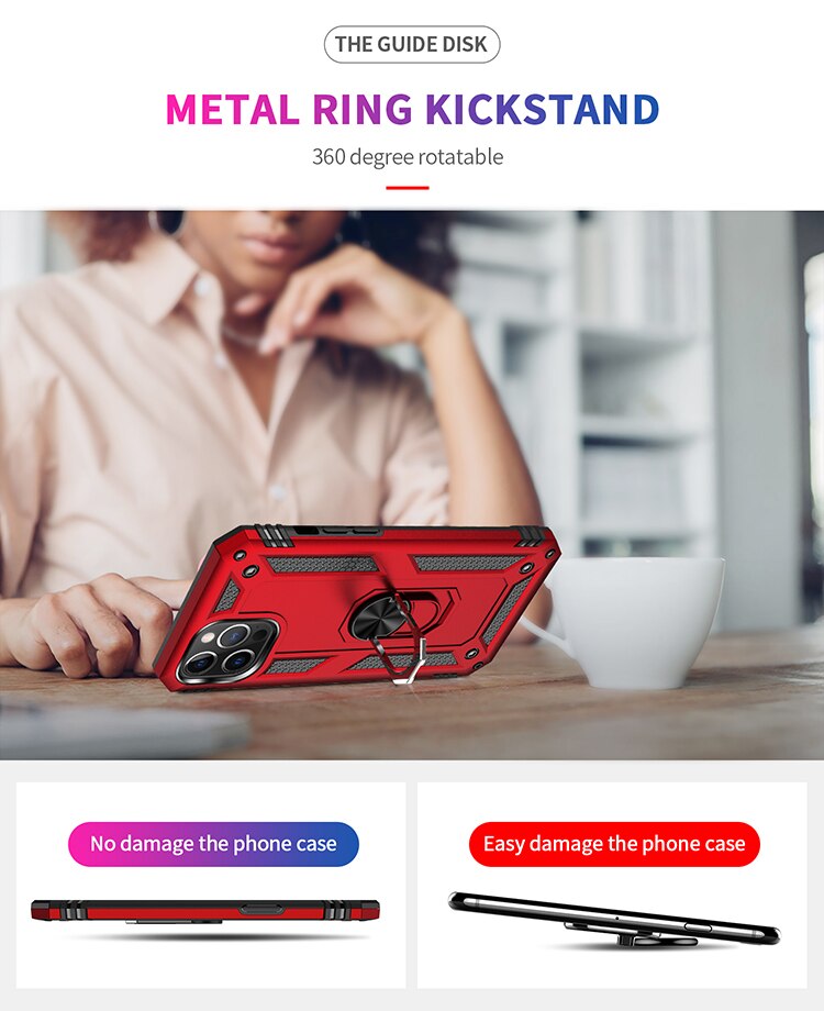 Калъф RING Armor Xiaomi RedMi 9C/RedMi 10A /червен/ - Image 4