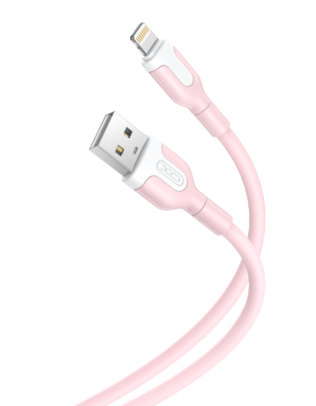 XO Кабел USB-A - Lightning, 1м, 2.1A, NB212 /розов/