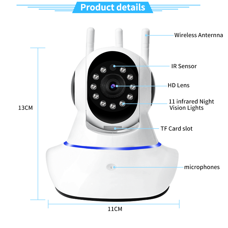 Камера вътрешна, Home security 360°, 2MP, HD, RJ45 Q11X-F