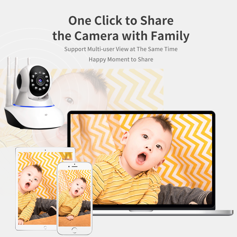 Камера вътрешна, Home security 360°, 2MP, HD, RJ45 Q11X-F