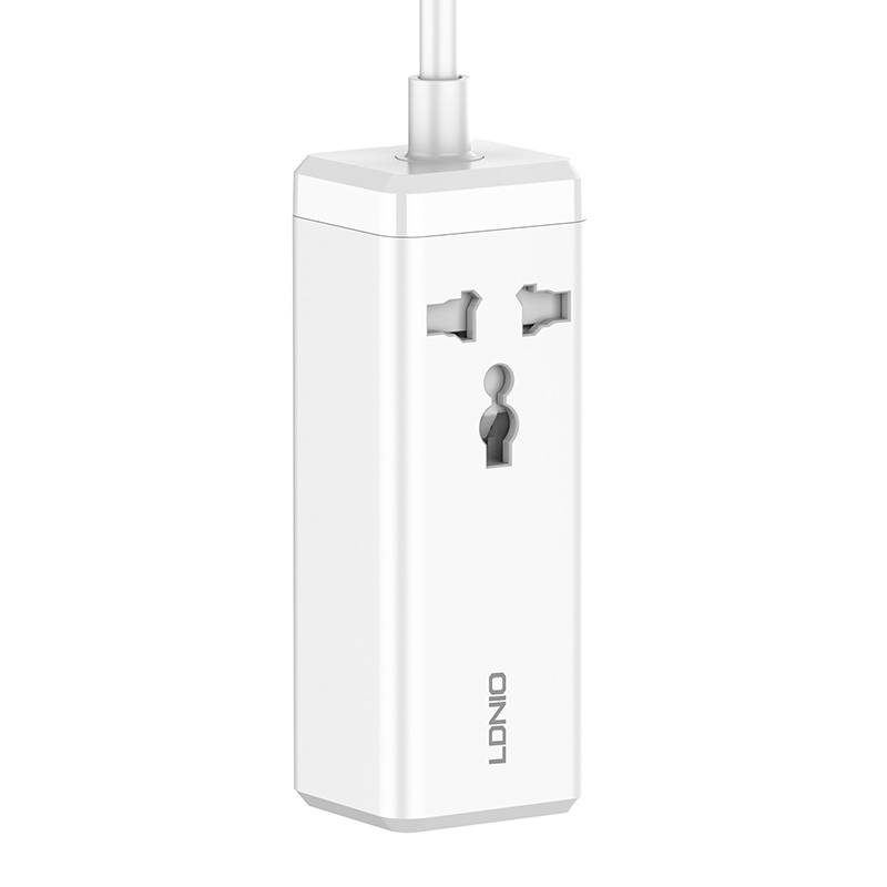 LDNIO 220V 65W, 2xUSB-A + 2xUSB-C + AC, Desktop 2500W, бял - SC1418 - Image 3