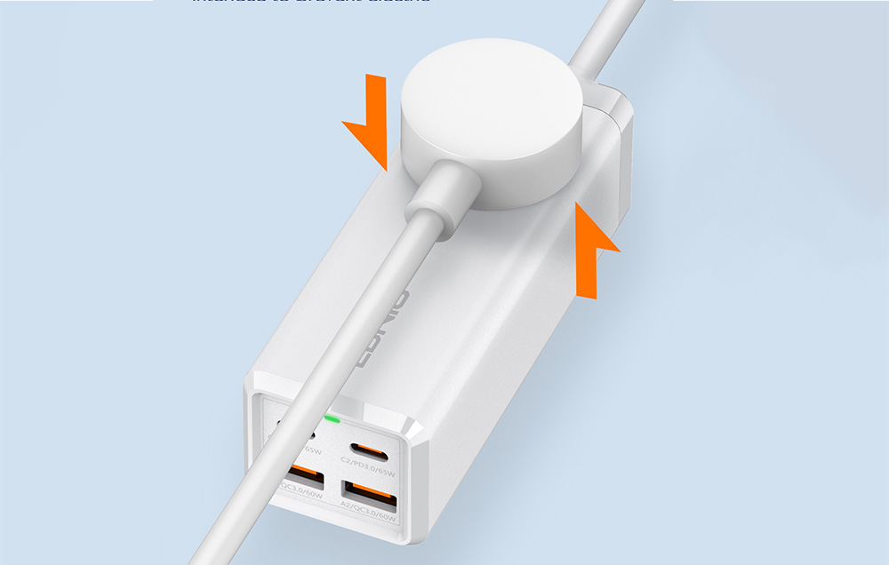 LDNIO 220V 65W, 2xUSB-A + 2xUSB-C + AC, Desktop 2500W, бял - SC1418 - Image 6