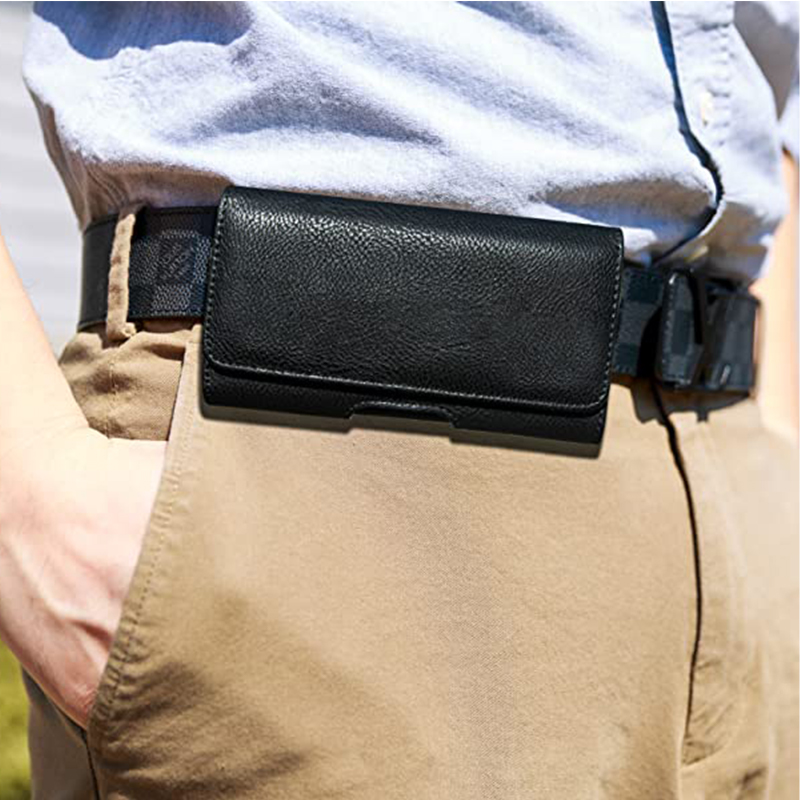 Калъф Holster Matt Leather кобур 5.5 инча /черен + велур отвътре/