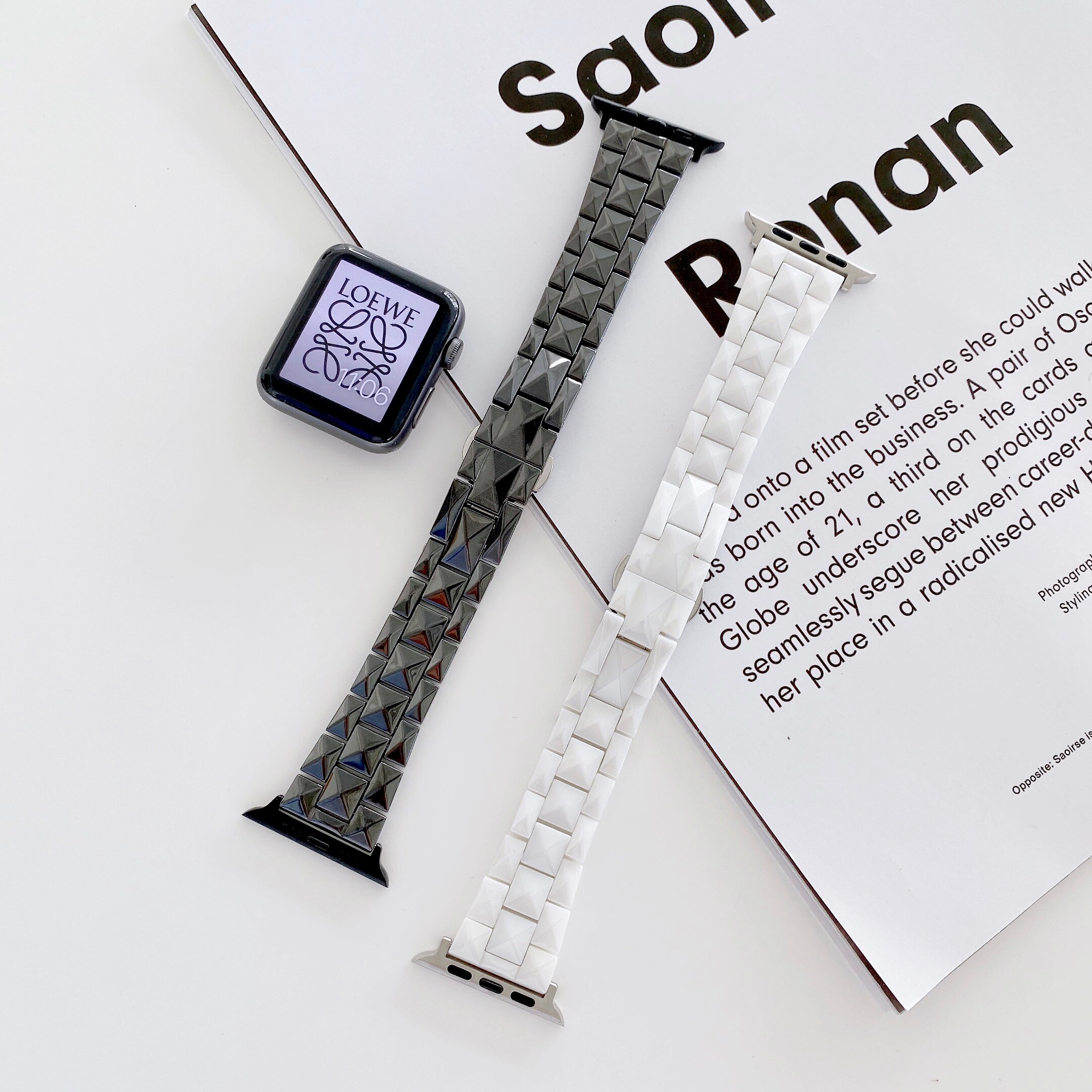 Каишка за Smart Watch 20мм, Ceramic Strap, керамична /бяла/ - Image 6