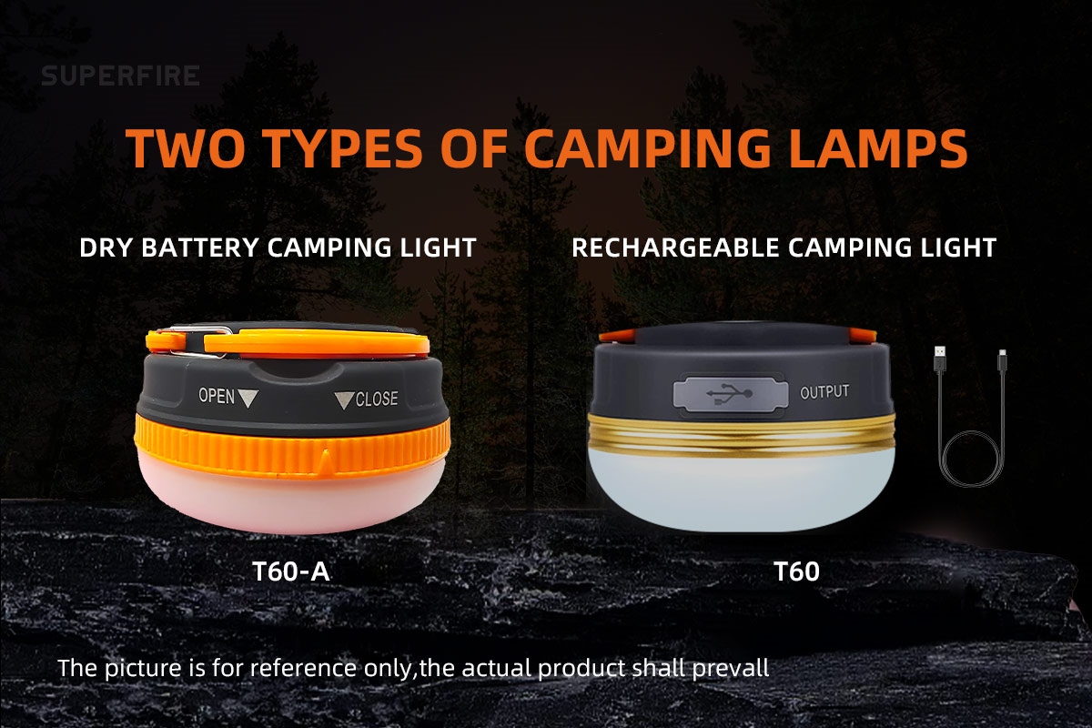 SUPERFIRE Къмпинг лампа T60, 127lm, Power Bank, USB