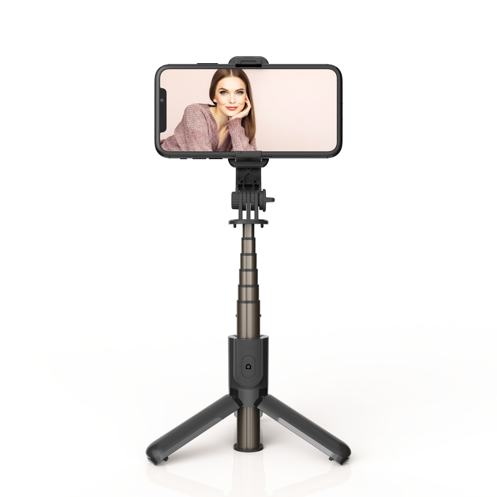 Селфи стик L10 Mini Tripod, Bluetooth /черен/