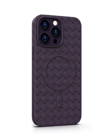 Joyroom Калъф Apple iPhone 15 Pro Max, Braiding Series MagSafe, лилав