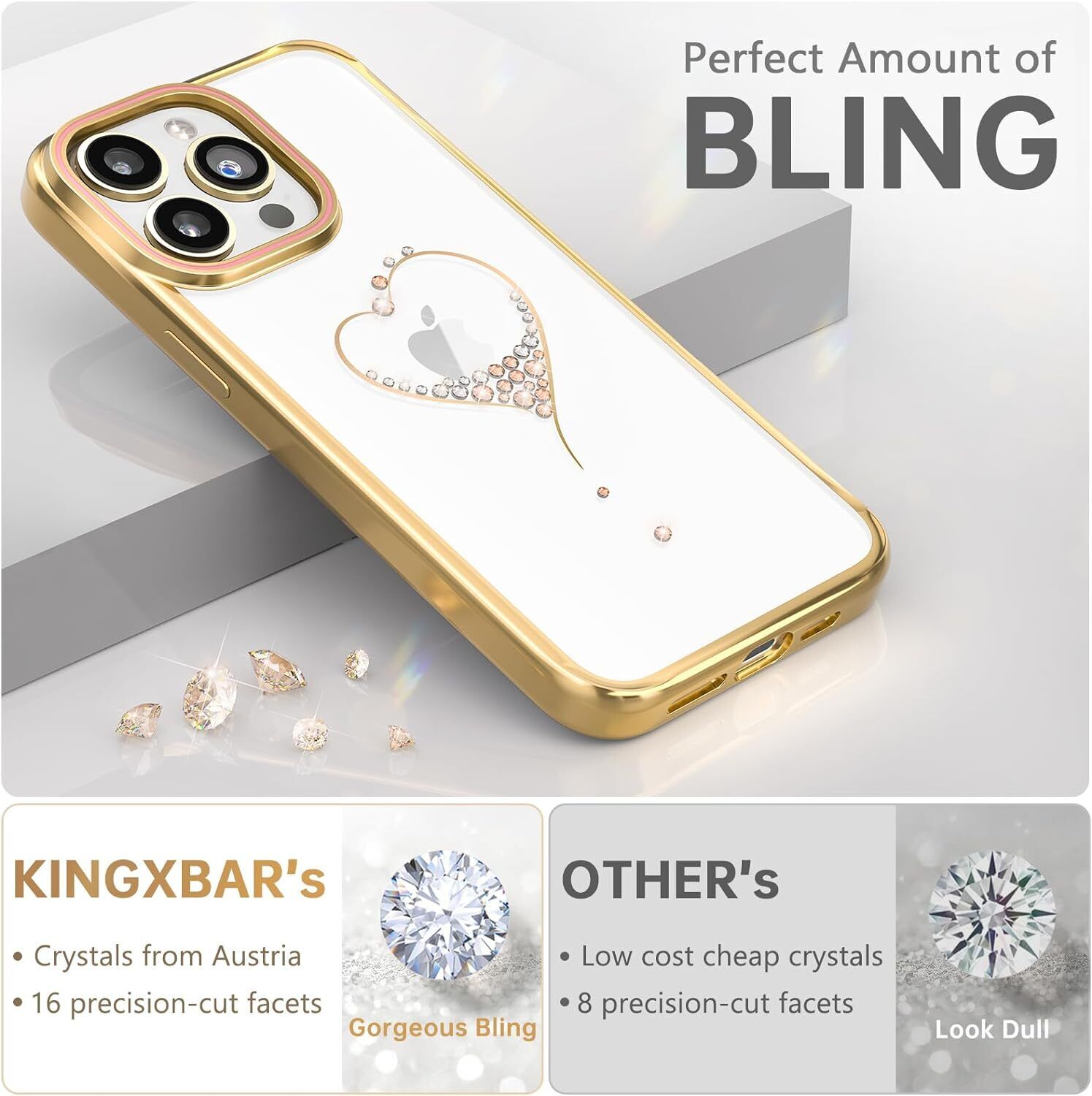 Kingxbar Калъф Apple iPhone 14 Pro Max, Wish Series, лилав - Image 2