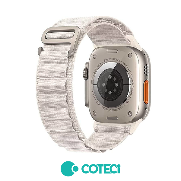 Каишка за Apple Watch 42/44/45/49мм, Alpine Loop Strap /бяла/ COTECi