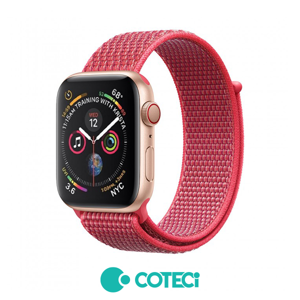 Каишка за Apple Watch 42/44/45/49мм, Magic tape Strap W17 /червена/ COTECi