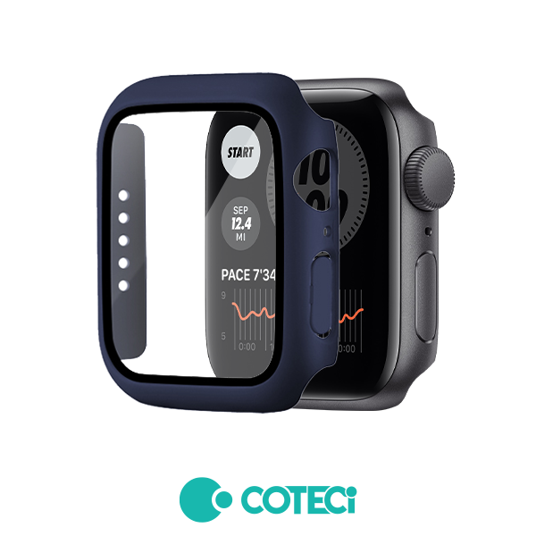 COTECi PC Integrated Shell + Tempered Glass Apple Watch, 45mm /син/