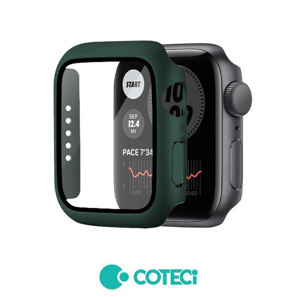 COTECi PC Integrated Shell + Tempered Glass Apple Watch, 45mm /зелен/