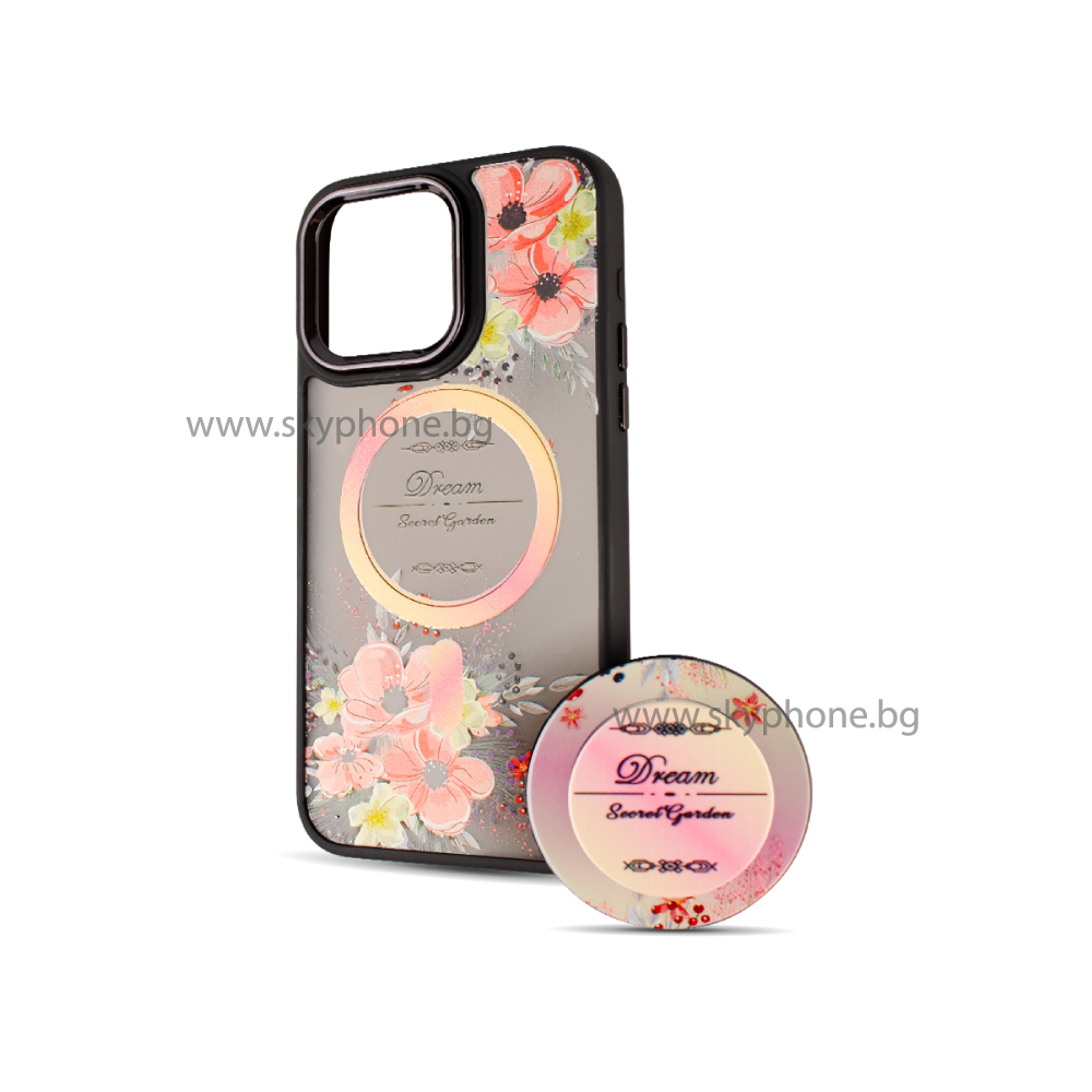 BOTER Калъф MagSafe + MagPopsocket Xiaomi RedMi 9C/RedMi 10A /Dream flowers/