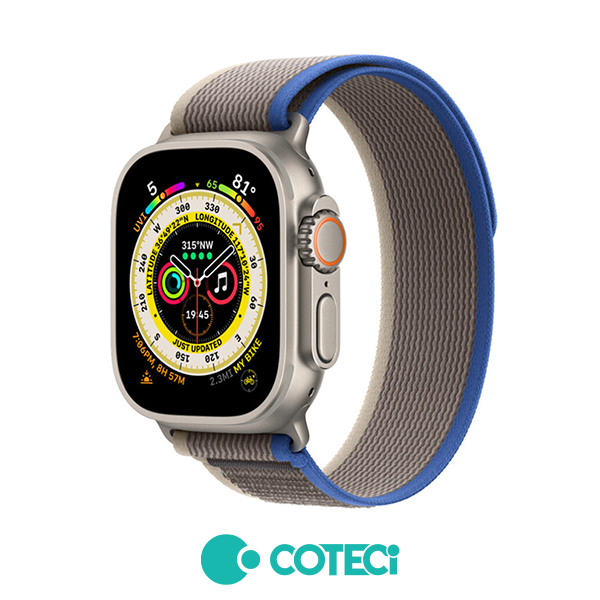 Каишка за Apple Watch 42/44/45/49мм, Wild Trail Loop Strap W97 /синьо + сиво/ COTECi