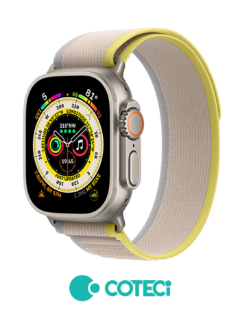 Каишка за Apple Watch 42/44/45/49мм, Wild Trail Loop Strap W97 /жълто + бежово/ COTECi