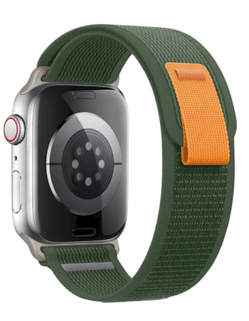 Каишка за Apple Watch 42/44/45/49мм, Trail Loop /войнишко зелена/