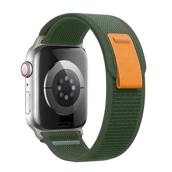 Каишка за Apple Watch 42/44/45/49мм, Trail Loop /войнишко зелена/