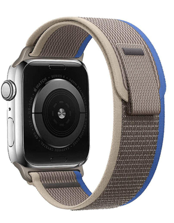 Каишка за Apple Watch 42/44/45/49мм, Trail Loop /светлосиво + синьо/