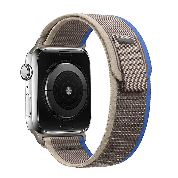 Каишка за Apple Watch 42/44/45/49мм, Trail Loop /светлосиво + синьо/