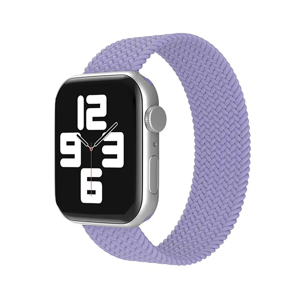 Каишка за Apple Watch 45/49мм, Braided Solo Loop, L /светлолилава/