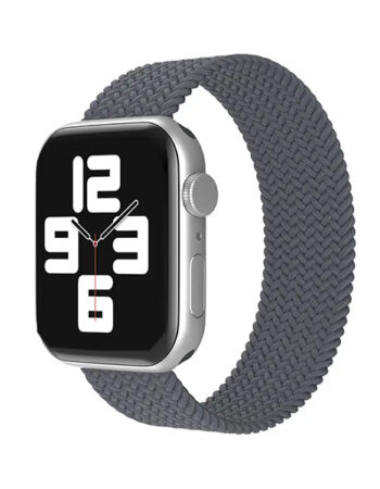 Каишка за Apple Watch 45/49мм, Braided Solo Loop, L /тъмносива/