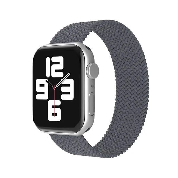 Каишка за Apple Watch 45/49мм, Braided Solo Loop, L /тъмносива/