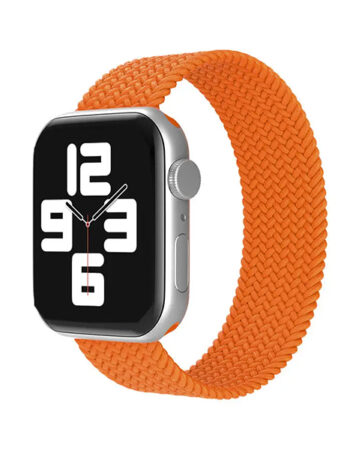Каишка за Apple Watch 45/49мм, Braided Solo Loop, M /оранжева/