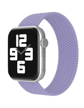 Каишка за Apple Watch 45/49мм, Braided Solo Loop, S /светлолилава/
