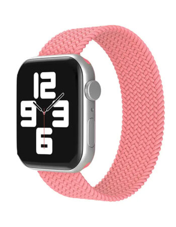 Каишка за Apple Watch 45/49мм, Braided Solo Loop, S /светлорозова/