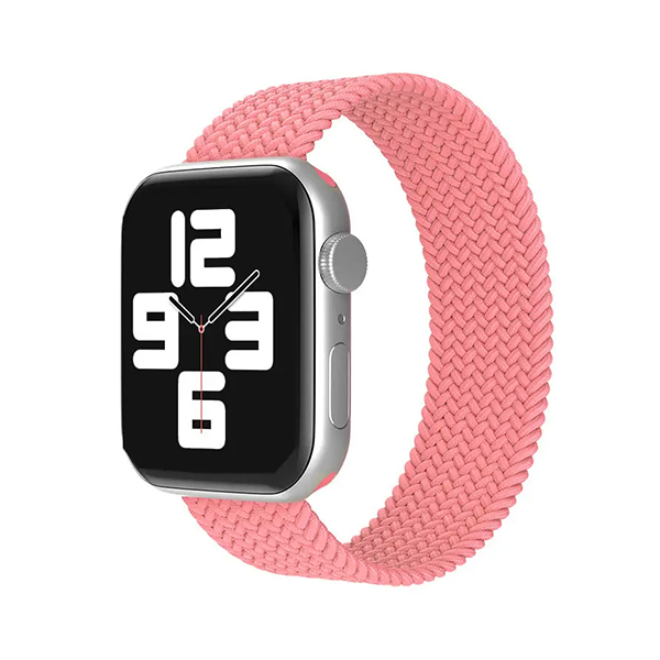 Каишка за Apple Watch 45/49мм, Braided Solo Loop, S /светлорозова/
