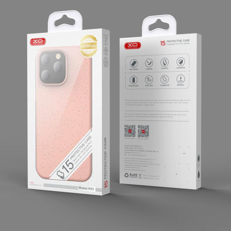 XO Калъф Enviromentally-friendly Apple iPhone 15 Pro Max /бял/, биоразградим