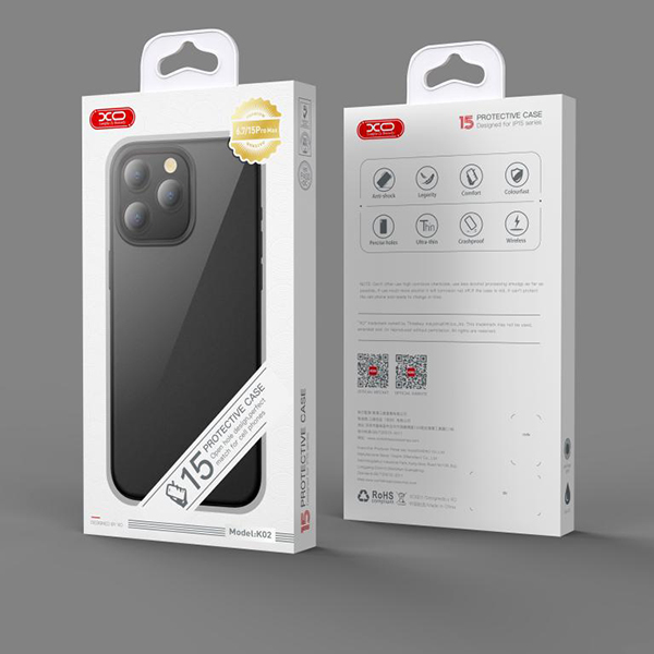 XO Калъф MATT Frosted TPU Apple iPhone 15 Pro Max /черен/ - Image 2