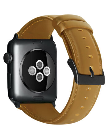 Каишка за Smart Watch 20мм, Retro Leather Strap, кожена /охра/