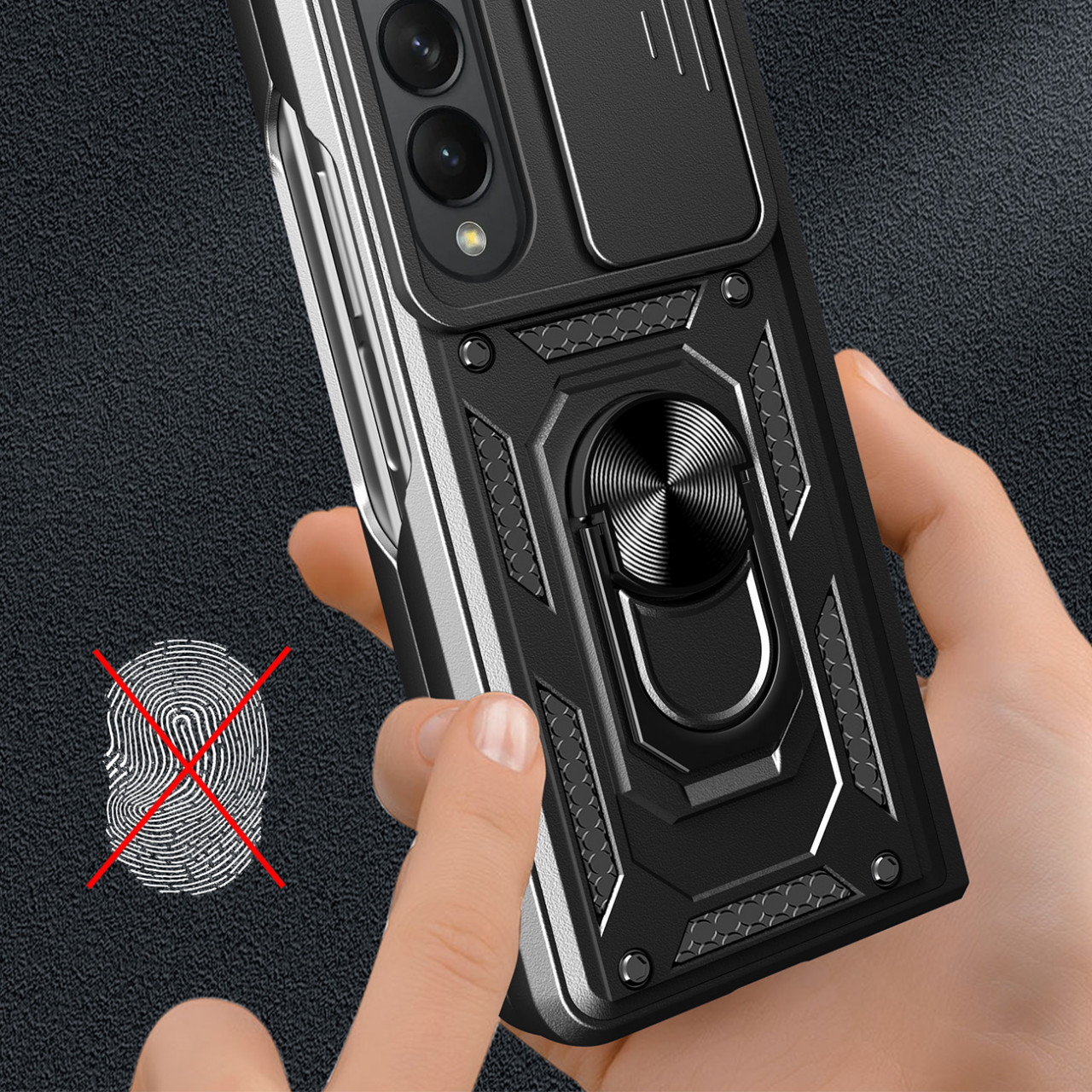 Калъф ARMOR CamSlide Удароустойчив Samsung Z Fold 6 /черен/ - Image 6