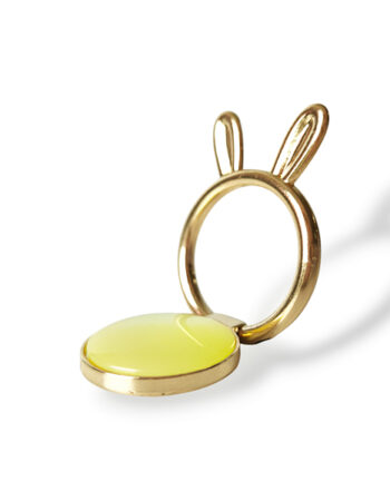 Popsocket пръстен / Холдер Metal Ring Rabbit ears /жълт/
