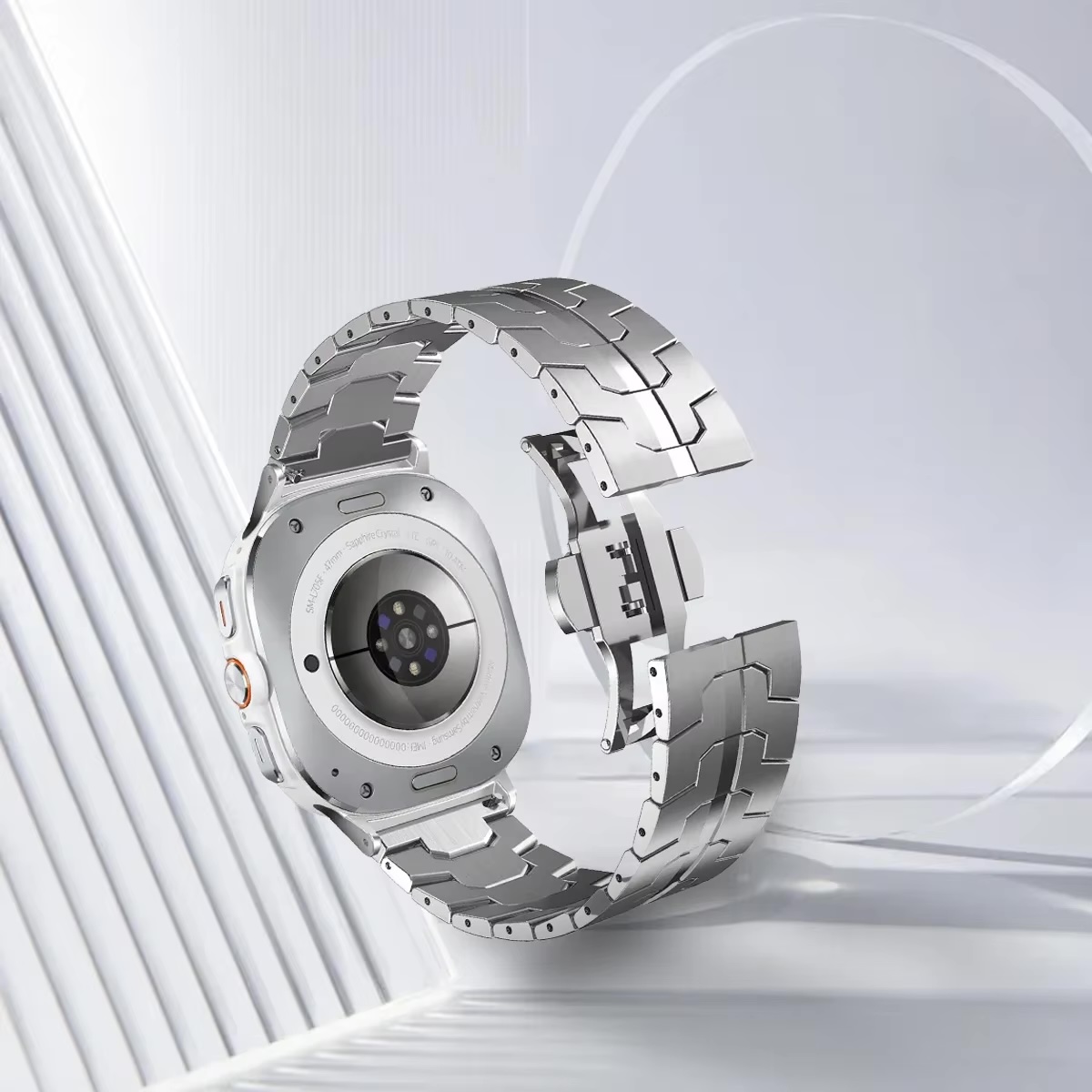 Каишка за Samsung Watch Ultra 47мм, Metal Pro Business, метална /титаниум/