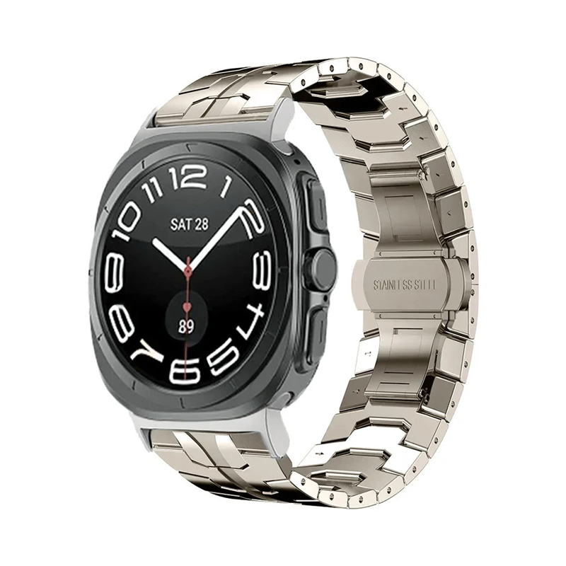 Каишка за Samsung Watch Ultra 47мм, Metal Pro Business, метална /титаниум/