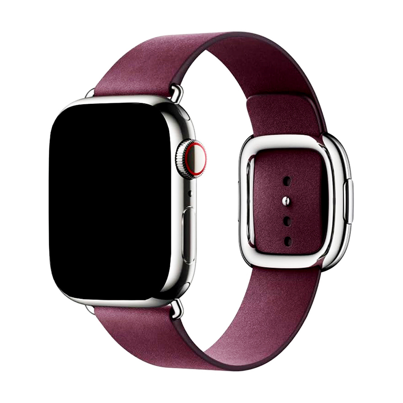 Каишка за Apple Watch 38/40/41мм, Modern Magnetic Buckle, текстилна /бургунди/