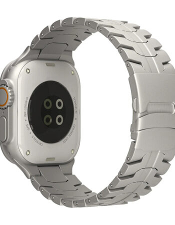 Каишка за Apple Watch 42/44/45/49мм, Titanium Metal Bracelet, метална /титаниум/