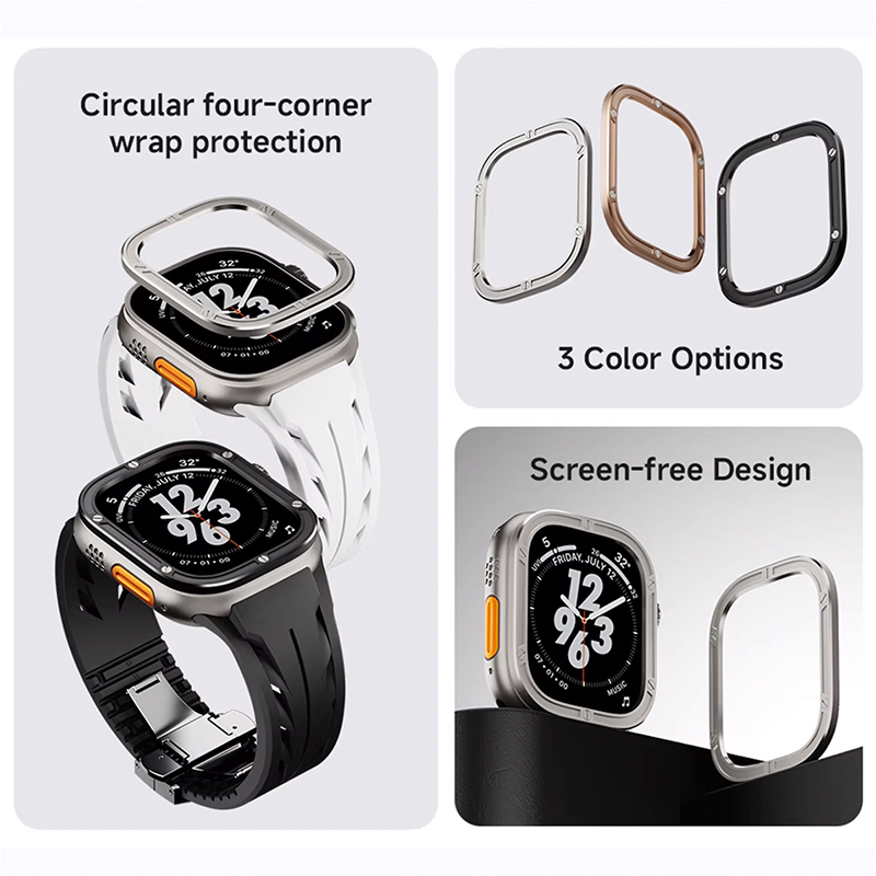 Протектор за корпус Aluminium Frame Protection Apple Watch Ultra 1/2, 49mm /черен/