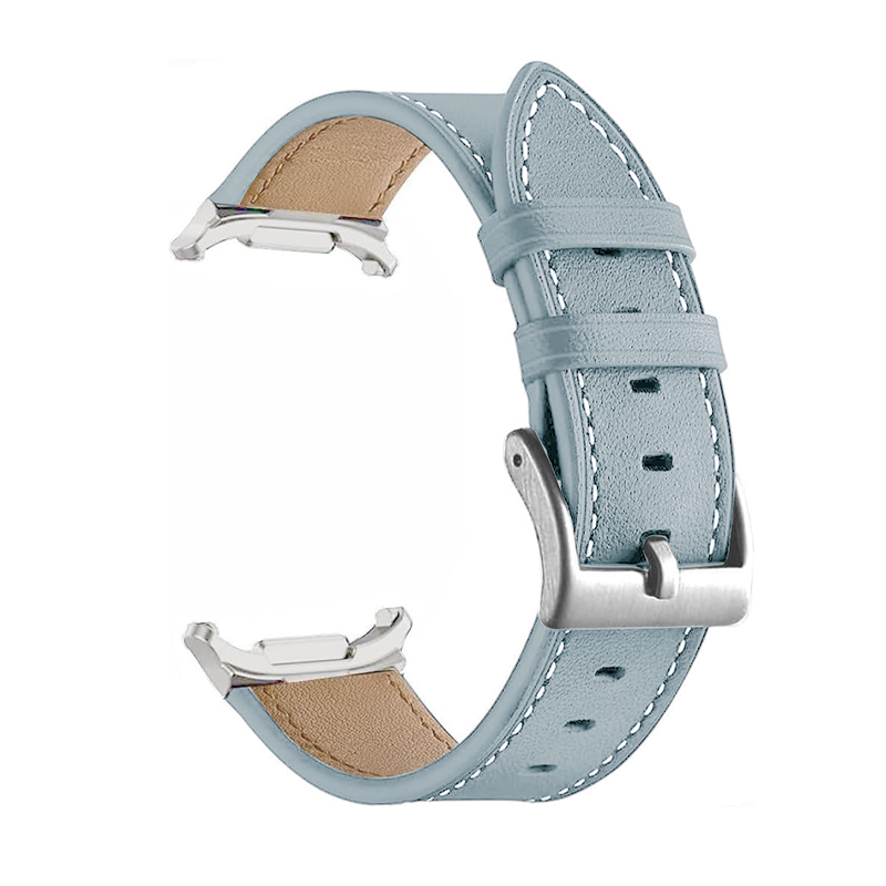 Каишка за Samsung Watch 8, Leather Classic, кожена /сива/